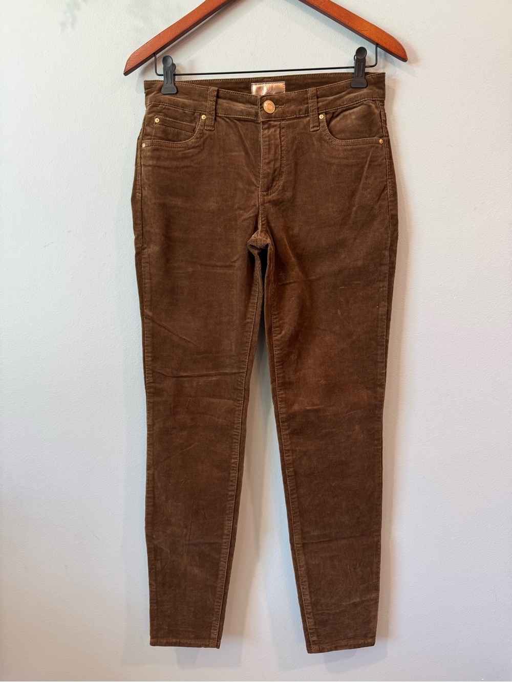 Kut from the Kloth Brown Corduroy Skinny Jeans Sz 2